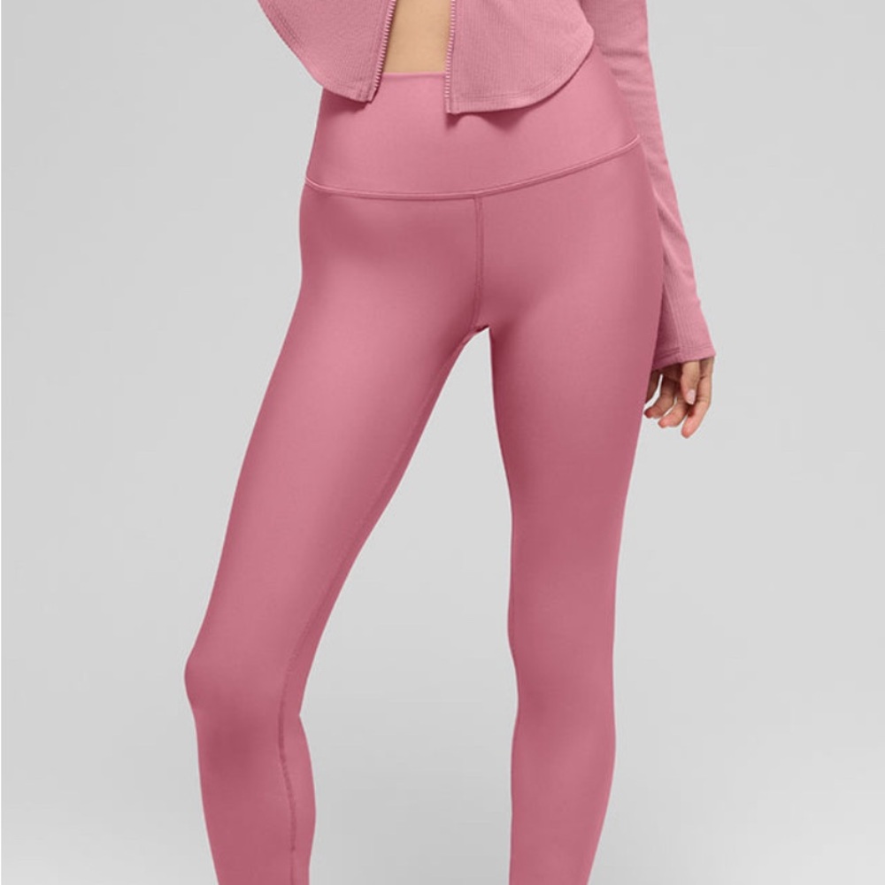 alo 7/8 high waist airlift leggings in pink wild rose